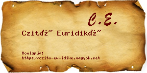 Czitó Euridiké névjegykártya